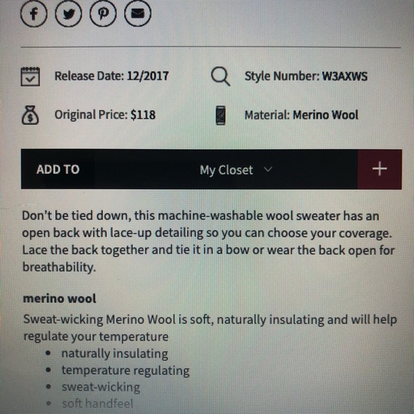 Lululemon tied to sweater in misty pink - Picture 4 of 4